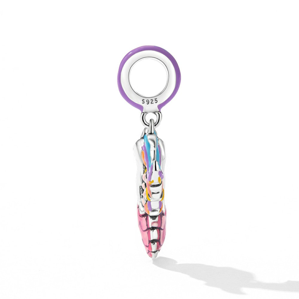 unicorn enamel dangle charm 925 sterling silver yb2485