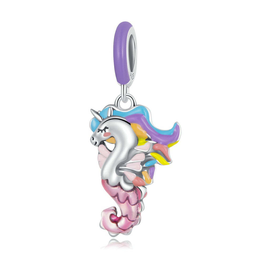 unicorn enamel dangle charm 925 sterling silver yb2485