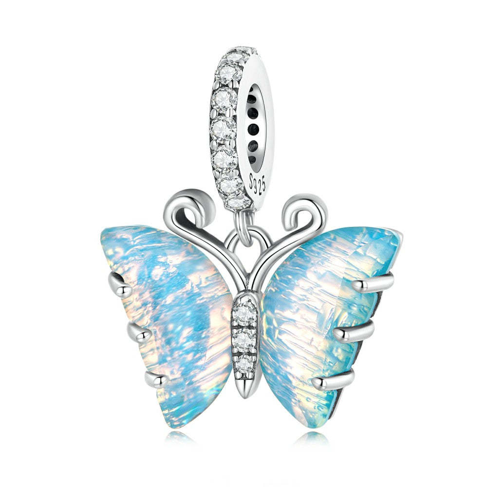 aurora butterfly dangle charm 925 sterling silver yb2486