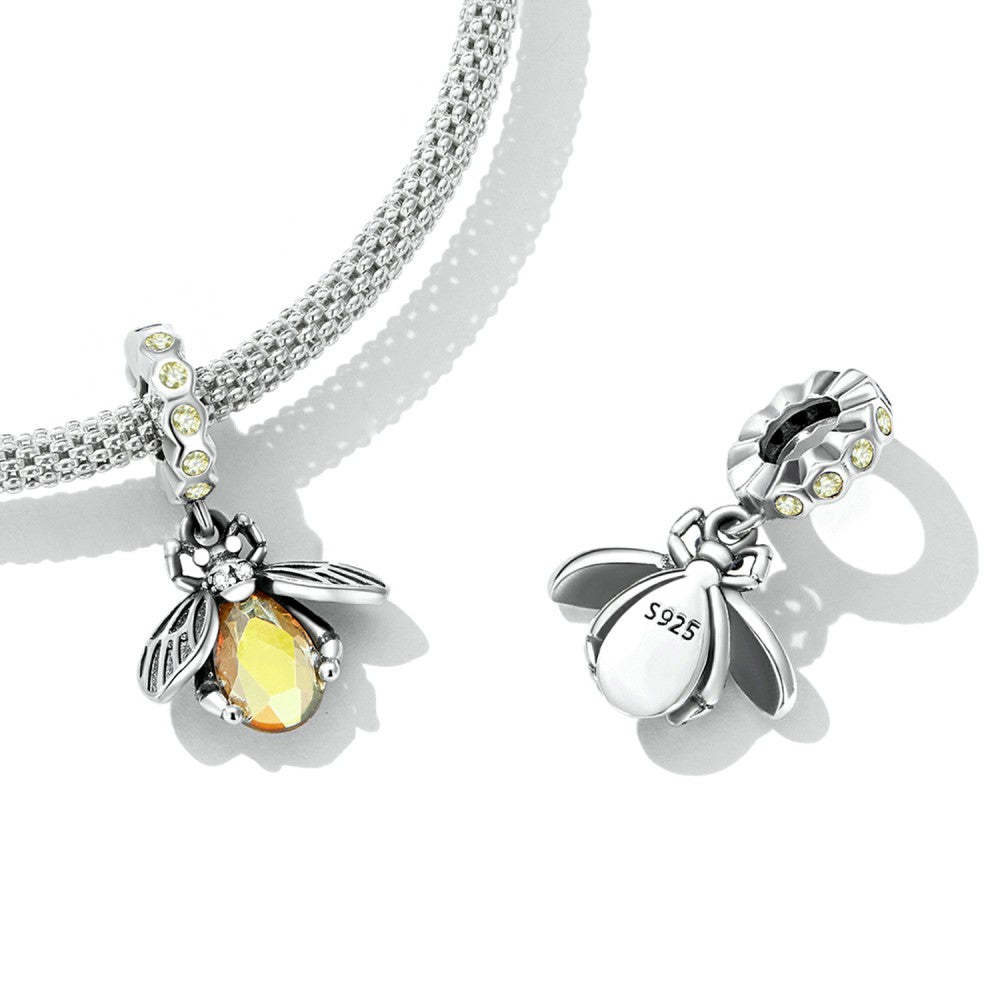 exquisite bee dangle charm 925 sterling silver yb2496