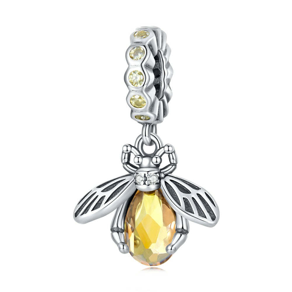 exquisite bee dangle charm 925 sterling silver yb2496