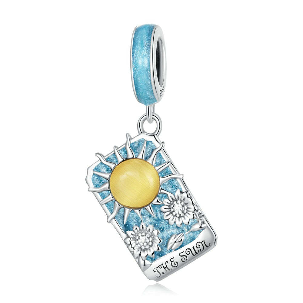 the sun tarrot dangle charm 925 sterling silver yb2507