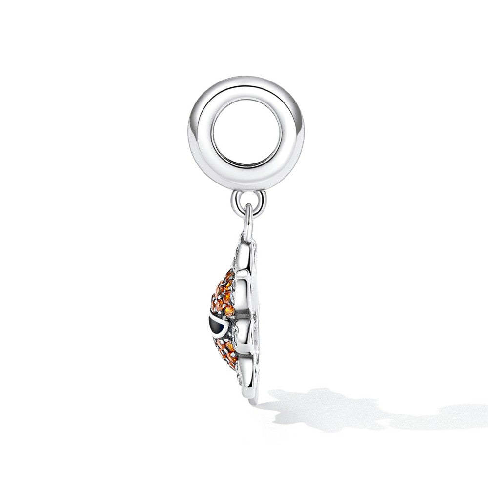 sun wearing sunglasses dangle charm 925 sterling silver yb2520