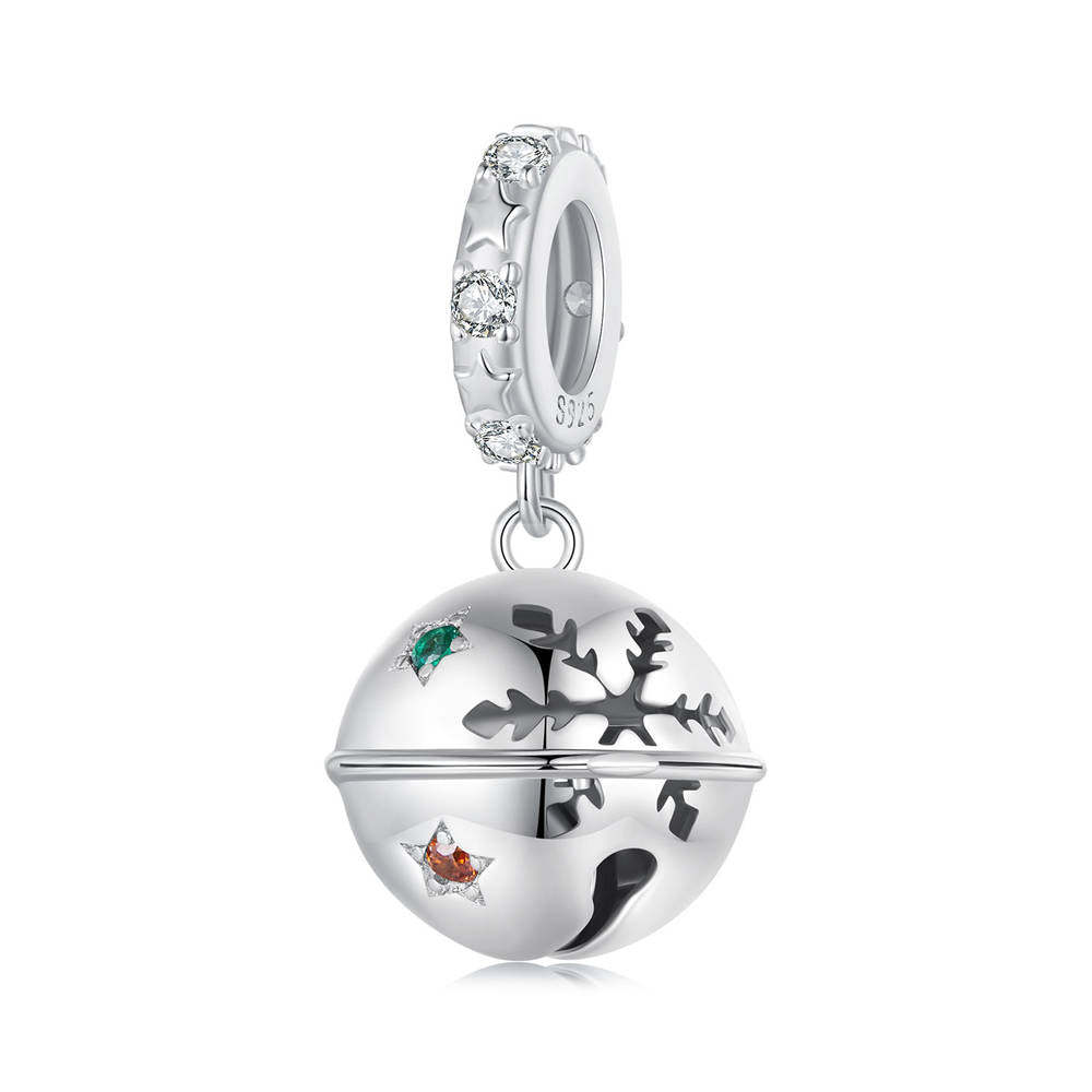 Christmas Bell Pendant Dangle Charm Silver Christmas Gifts - soufeelus