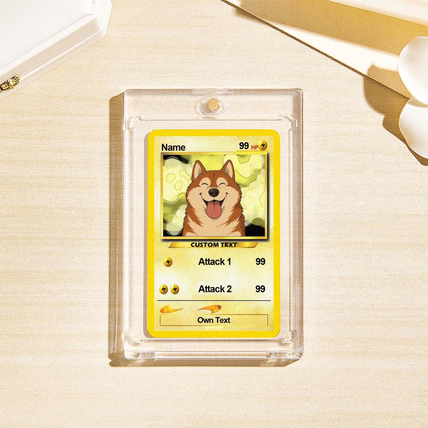 Custom Photo Poke Card Photo Art Card Personalized Text Poke Present for Pet Lovers