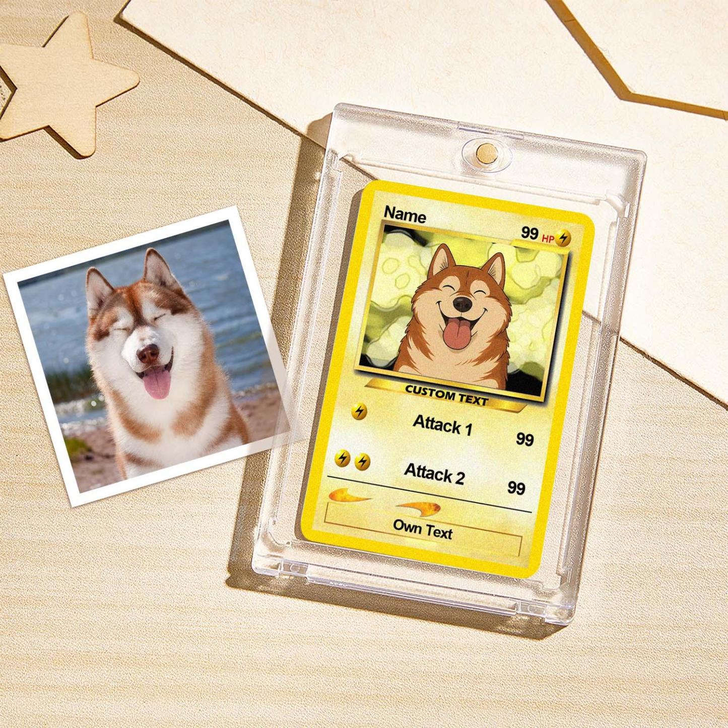 Custom Photo Poke Card Photo Art Card Personalized Text Poke Present for Pet Lovers