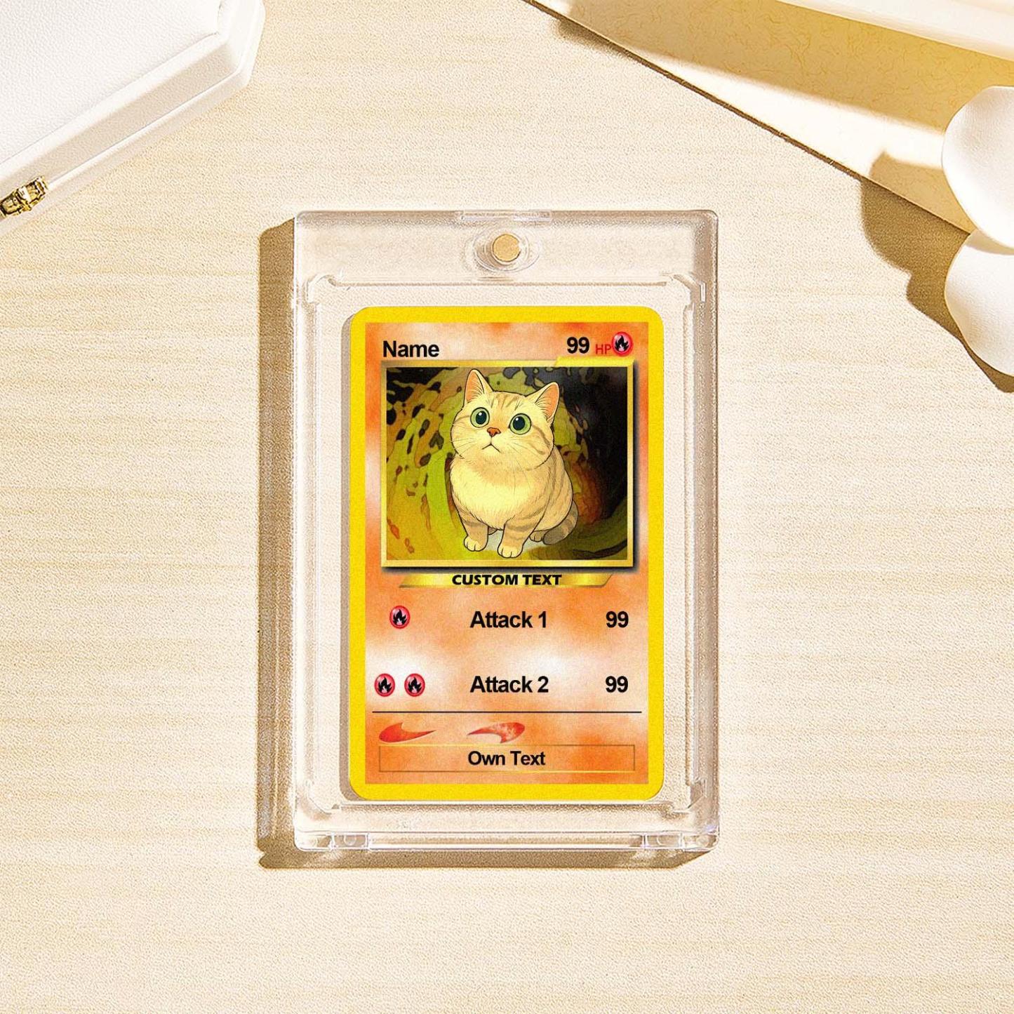 Custom Photo Poke Card Photo Art Card Personalized Text Poke Present for Pet Lovers