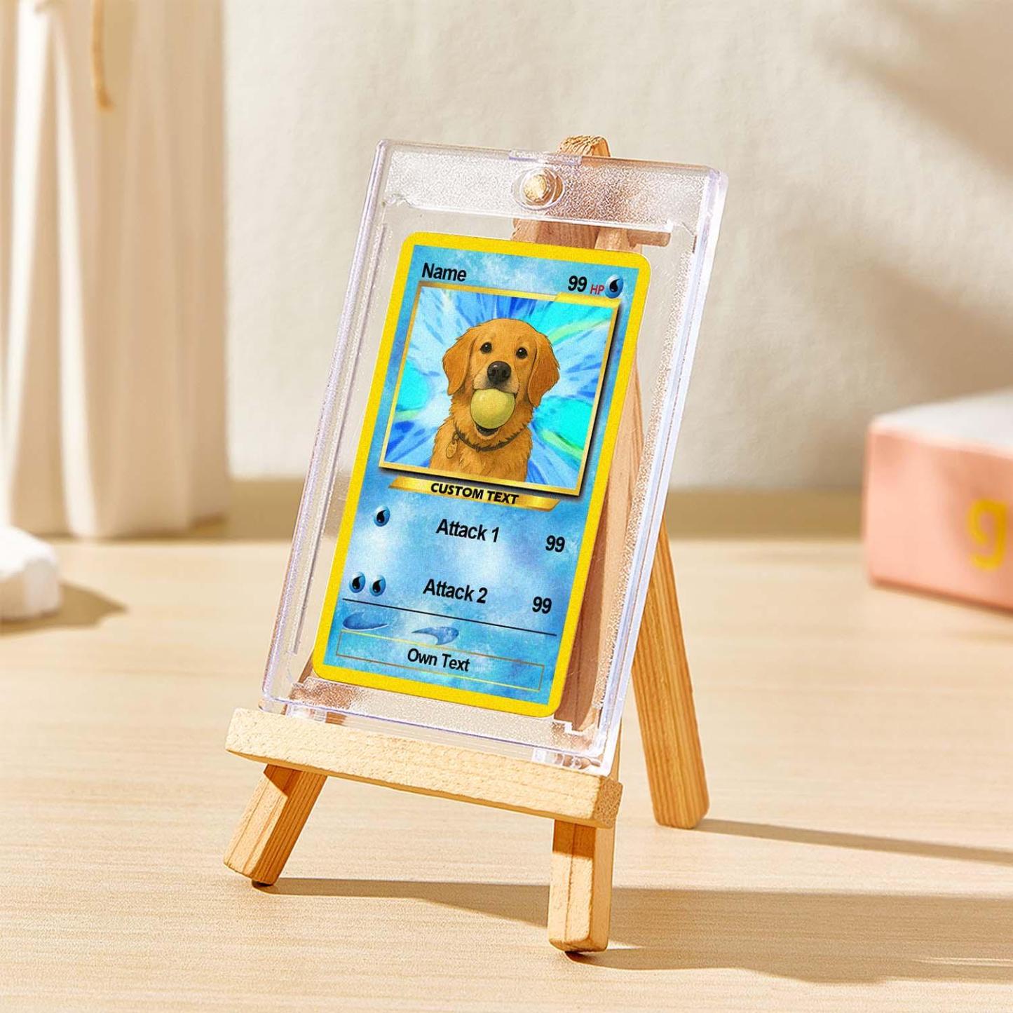 Custom Photo Poke Card Photo Art Card Personalized Text Poke Present for Pet Lovers