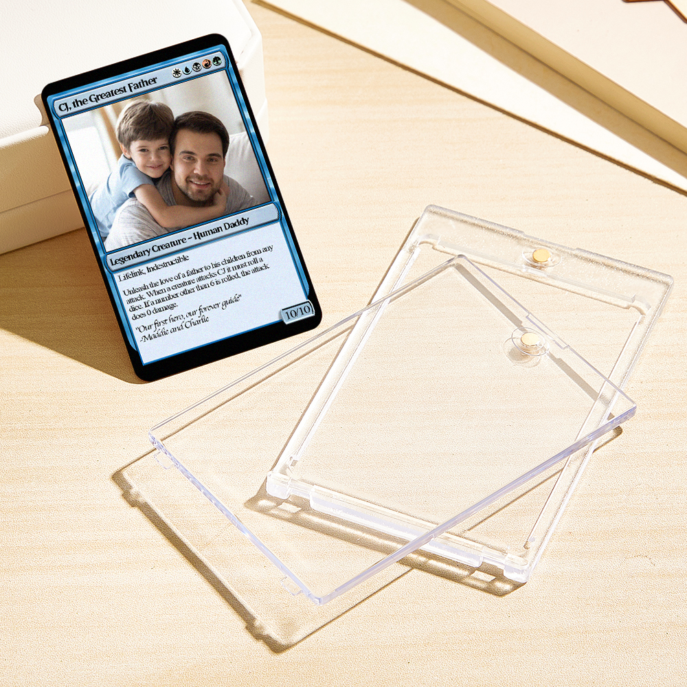 Custom Poke Card for Dad Personalized Photo and Text Gift for Father