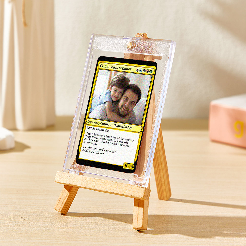 Custom Poke Card for Dad Personalized Photo and Text Gift for Father