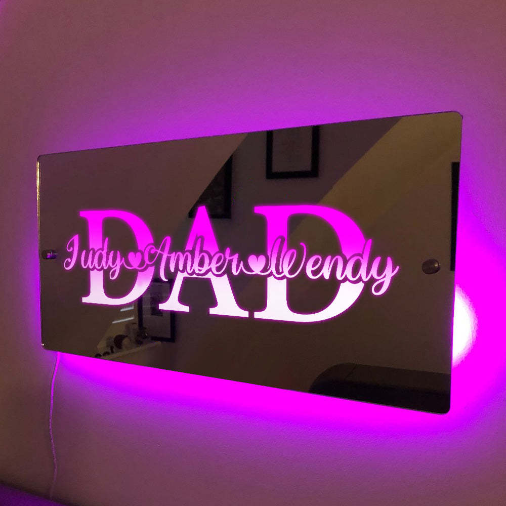 Custom Name Mirror Light Father's Day Creative Gift - soufeelus