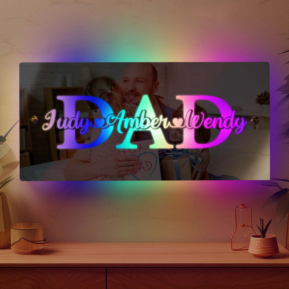 Custom Name Mirror Light Father's Day Creative Gift - soufeelus