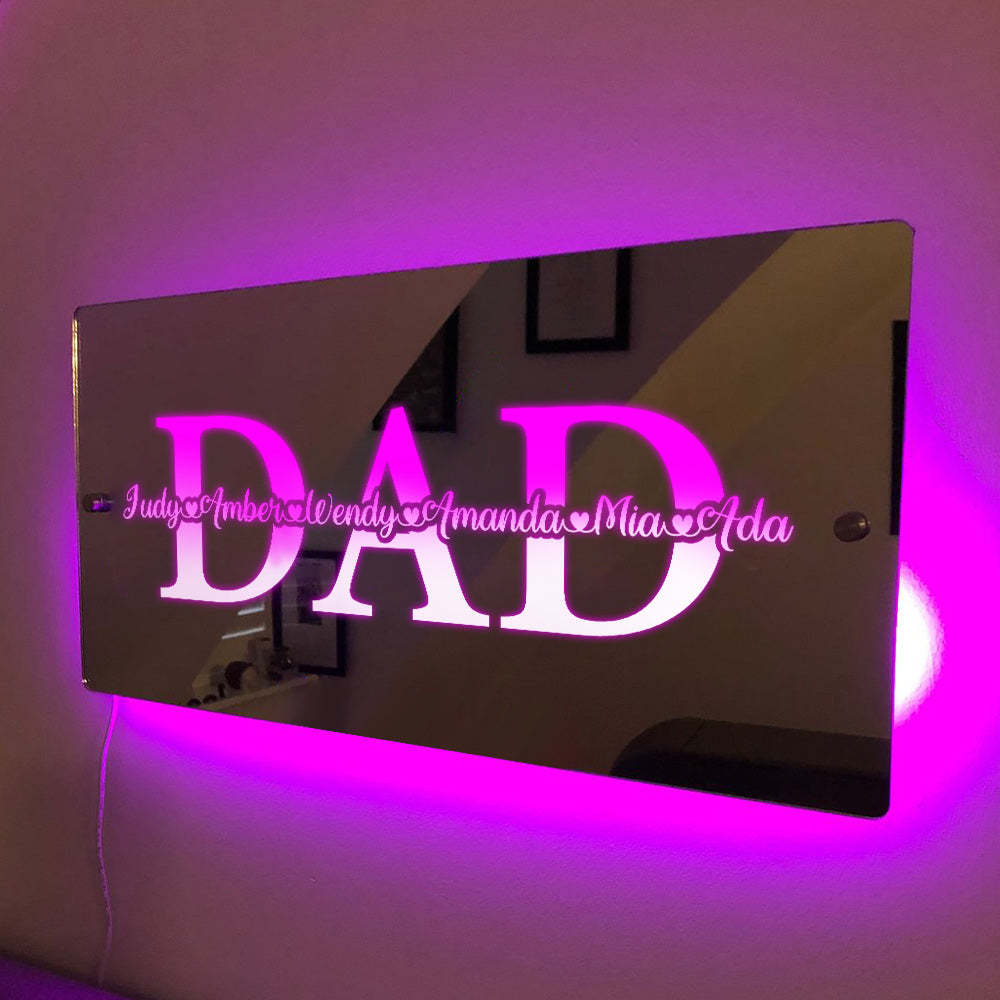 Custom Name Mirror Light Father's Day Creative Gift - soufeelus