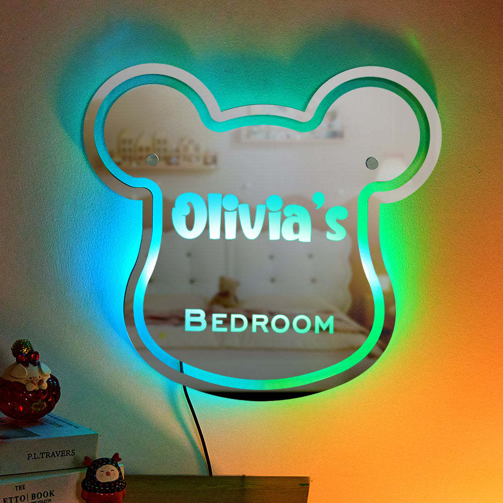 Personalized Olivia's BEDROOM Mirror Light Children's Bedroom Gift - soufeelus