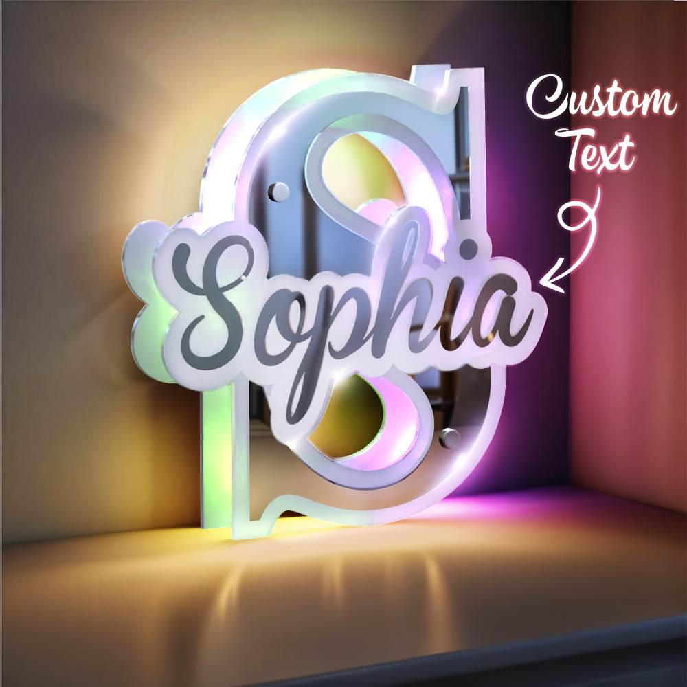 Personalized Name Letter Mirror Light