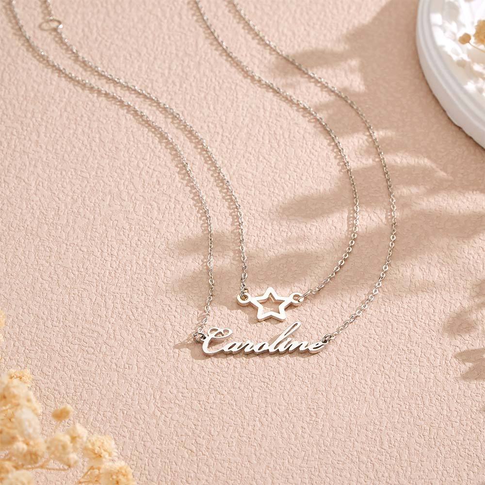 Custom Name Necklace Various Options Necklace Custom Initial Necklace Letter Name Necklace Gift for Her - soufeelus