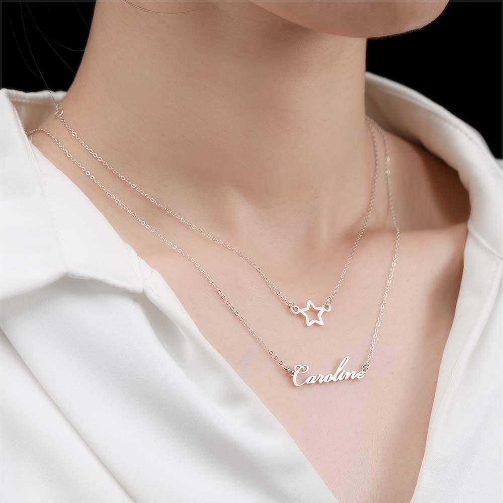Custom Name Necklace Various Options Necklace Custom Initial Necklace Letter Name Necklace Gift for Her - soufeelus