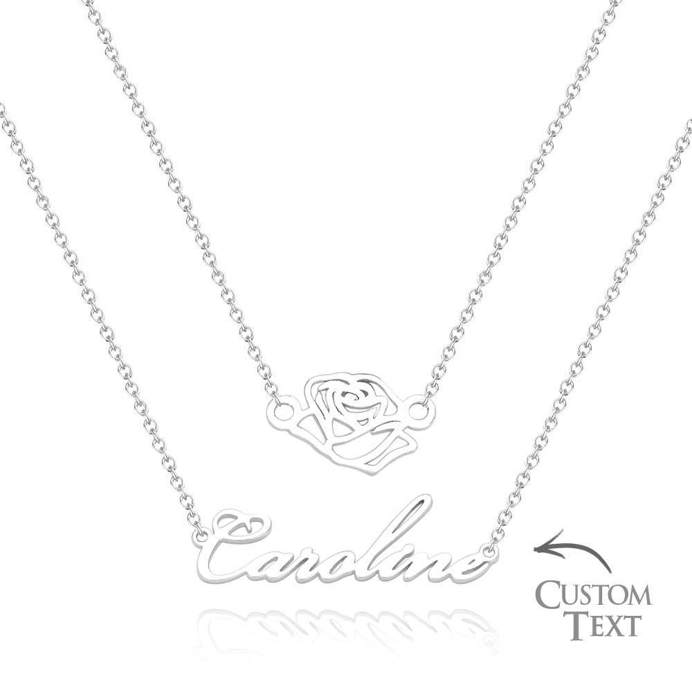 Custom Name Necklace Various Options Necklace Custom Initial Necklace Letter Name Necklace Gift for Her - soufeelus