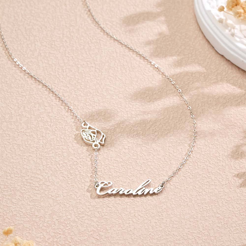 Custom Name Necklace Various Options Necklace Custom Initial Necklace Letter Name Necklace Gift for Her - soufeelus