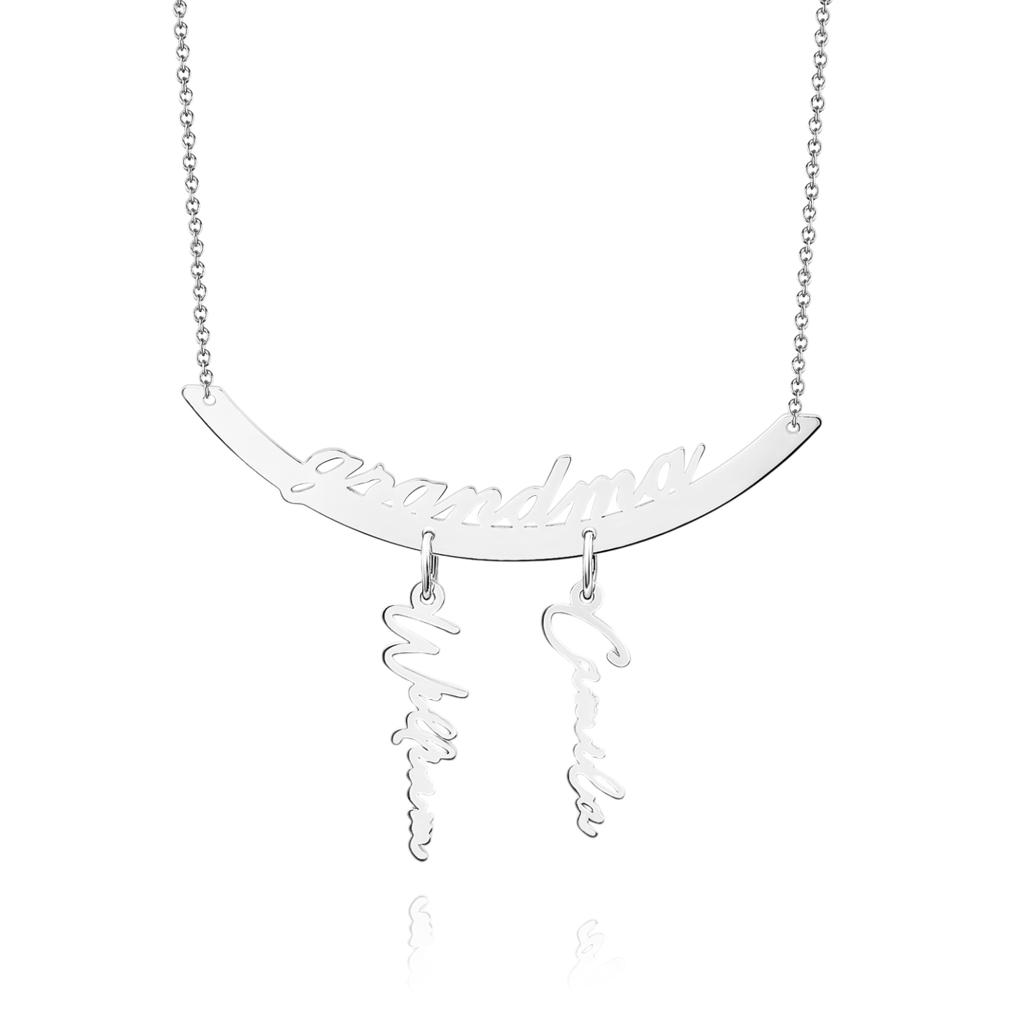 Custom Name Necklace Hanging Family Necklace with 1-7 Names Pendants Gift for Grandma Mother's Day Gifts - soufeelus