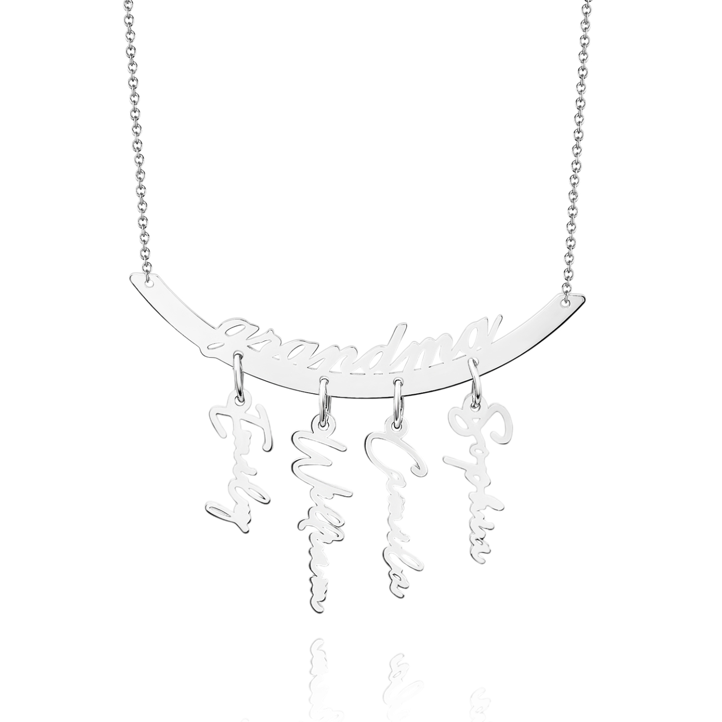 Custom Name Necklace Hanging Family Necklace with 1-7 Names Pendants Gift for Grandma Mother's Day Gifts - soufeelus