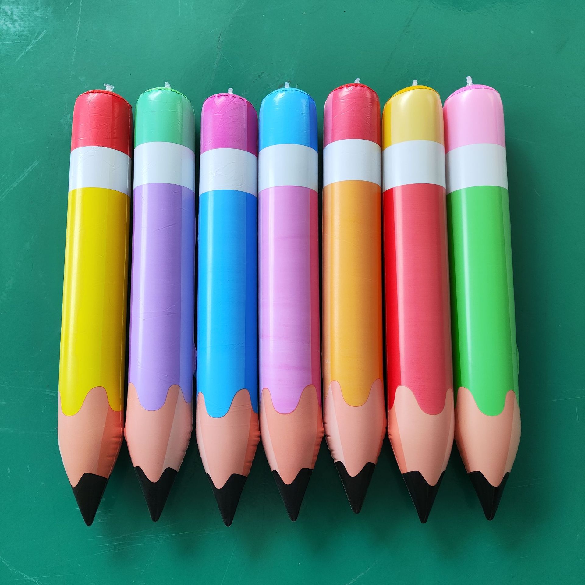 Inflatable Pencil Decor for Classroom Back to School Crayon Party Toys Blow Up Giant Stationery Hanging Ornaments Kindergarten Photo Props