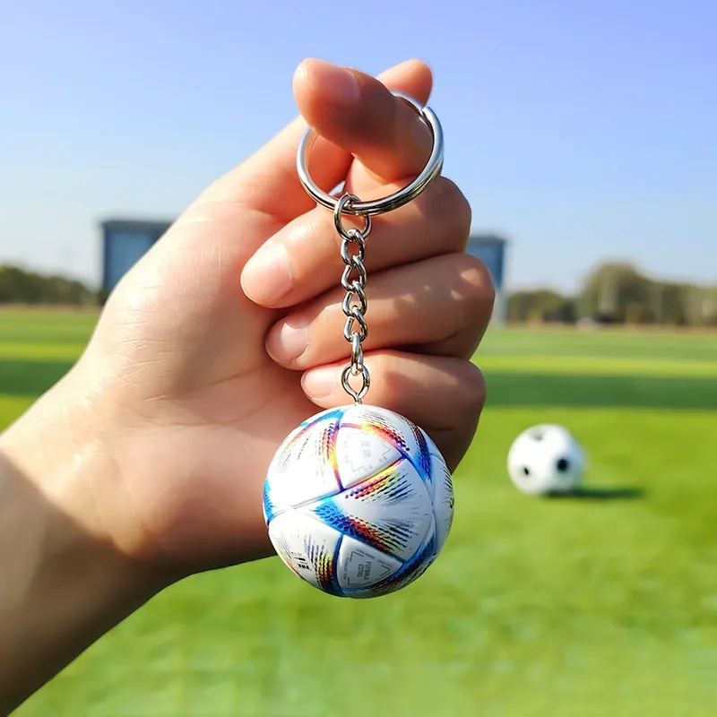 Mini Football Pendant Keychain Real Madrid Pendant World Cup Souvenir Birthday Gift For Boys Fans