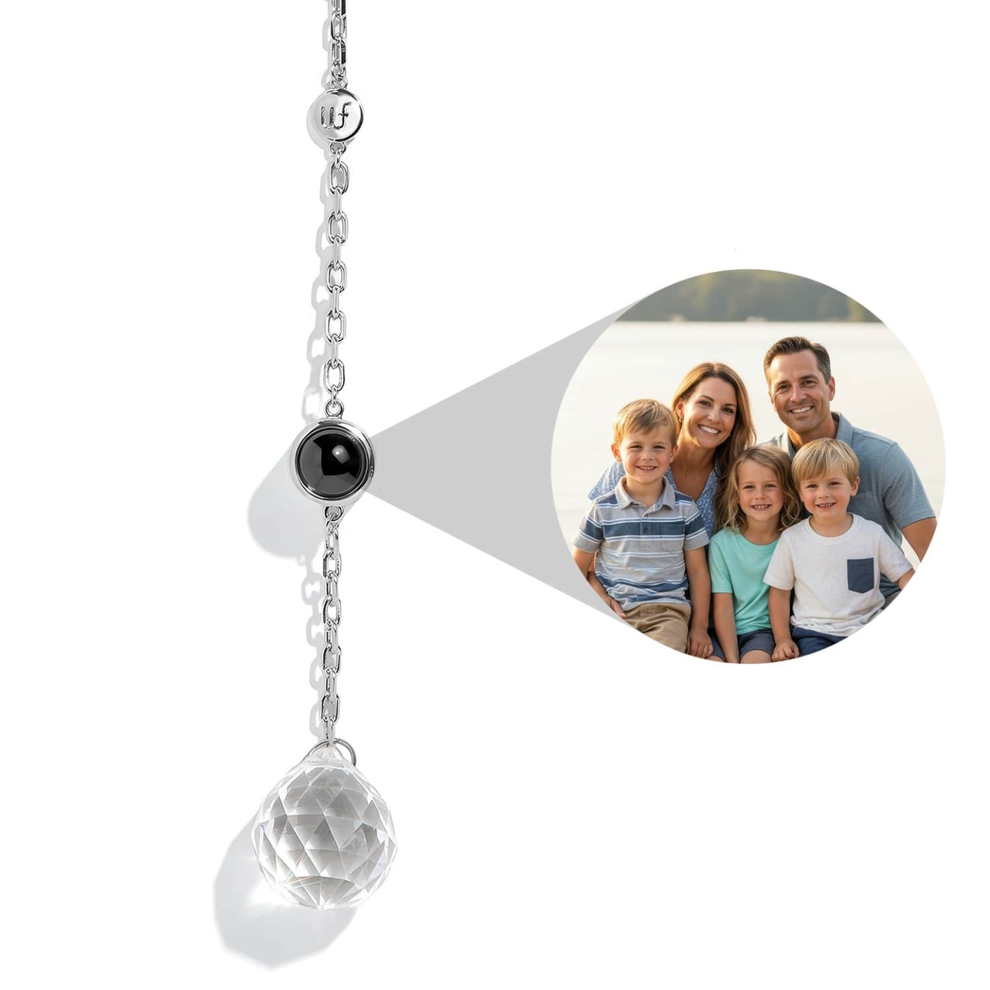 Personalized Butterfly Photo Sun Catcher Projection Ornament
