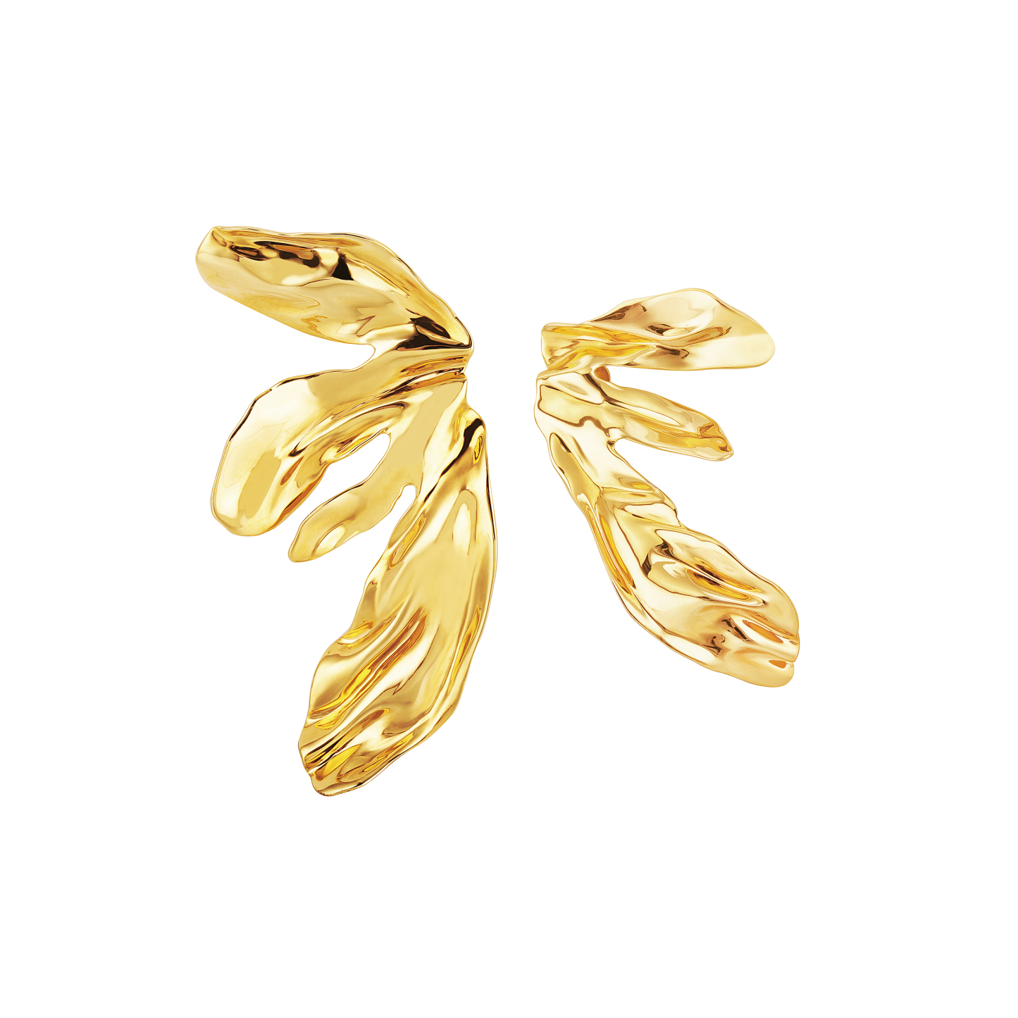 Iris Collection Asymmetrical Flower Earrings