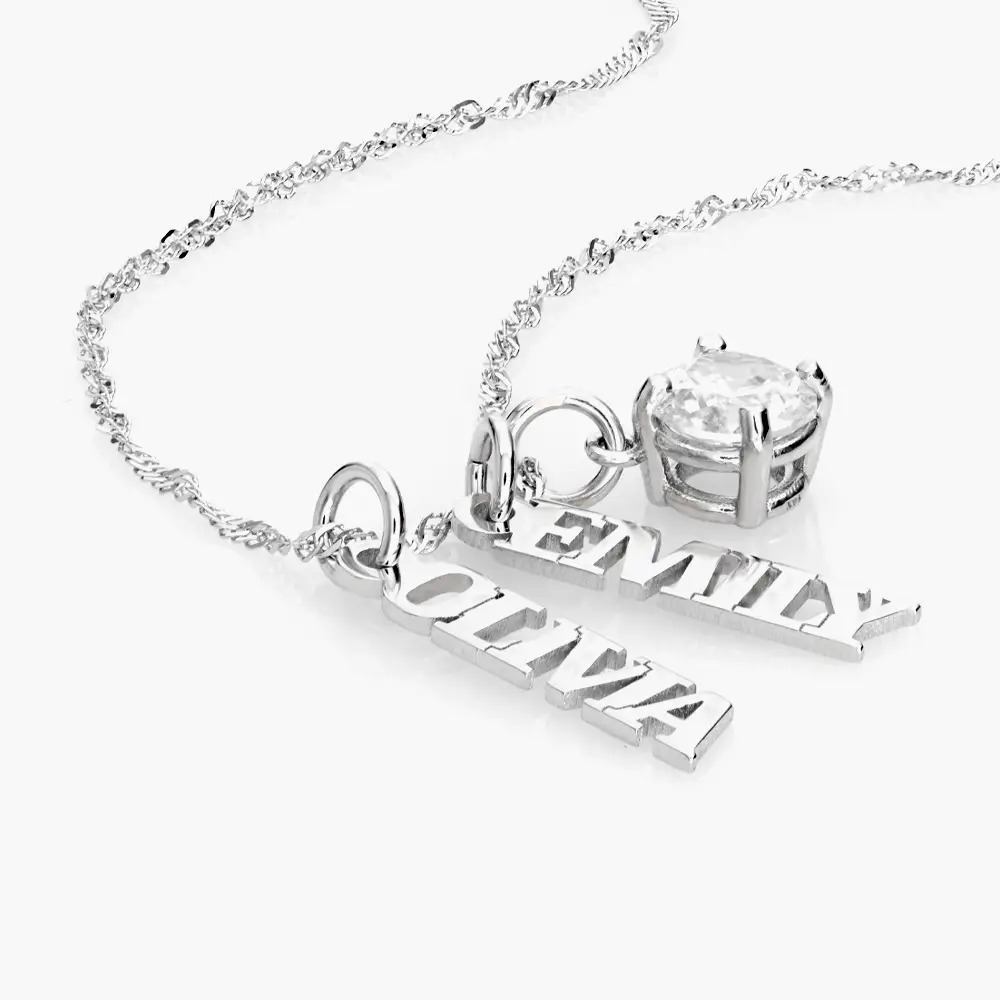 Custom Chain Name Necklace Multi-name Necklace Diamond Name Necklace Gift For Her