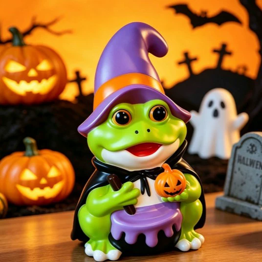 Lighted Halloween Spooky Tree Ferris Wheel Figurine LED Glowing Haunted Tree & Witch Cauldron Ferris Wheel Tabletop Centerpiece Animated Halloween Decor