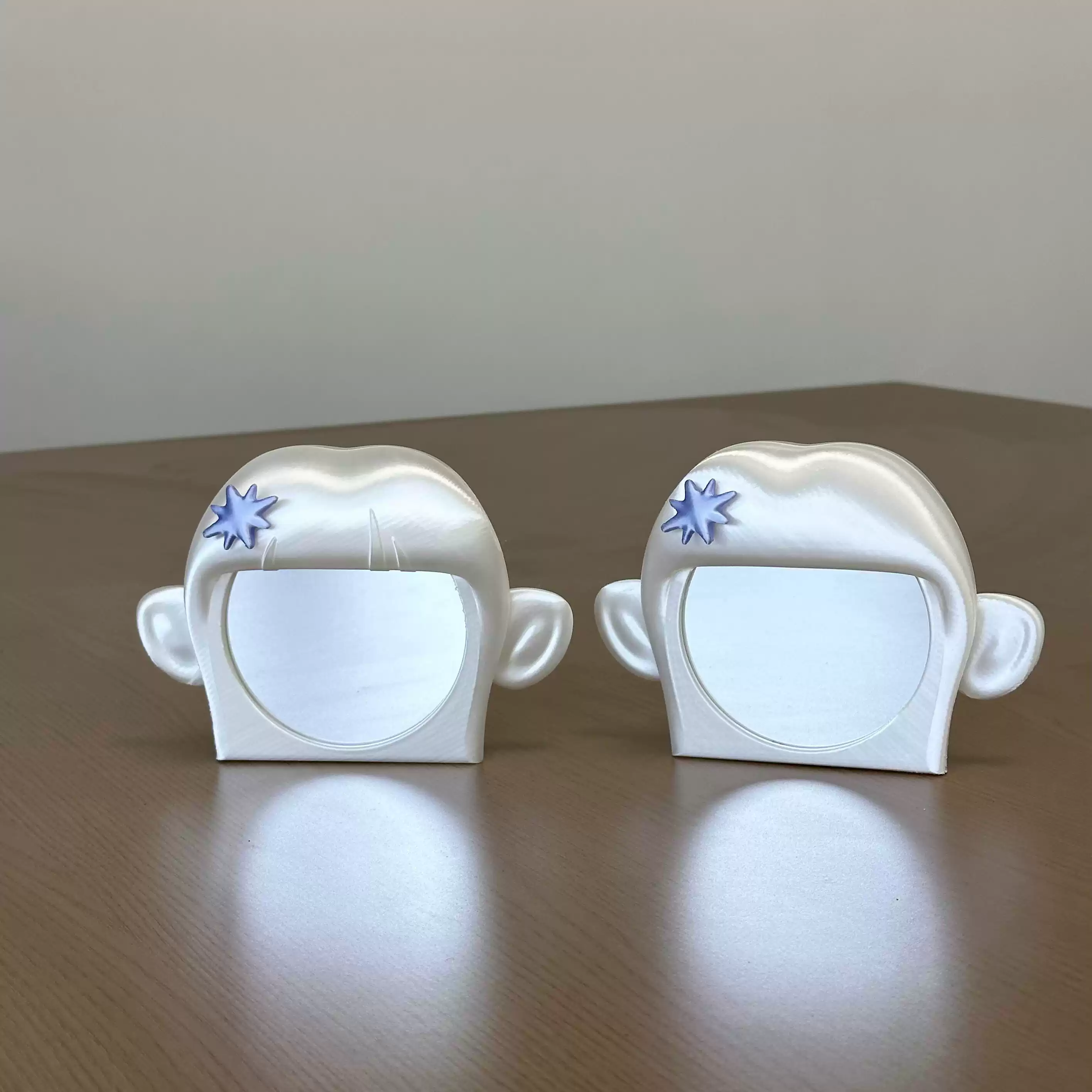 Custom Name 3D Printed Girl Face Hand Mirror - Personalized Name Cute Mini Makeup Mirror Unique Aesthetic Compact Mirror Gift for Her