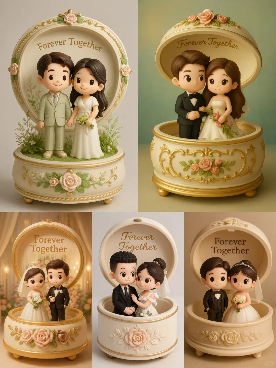 Custom Toy Figure 3D Mini Figures Music Box Personalization Photo Blind Box Gifts For Couple