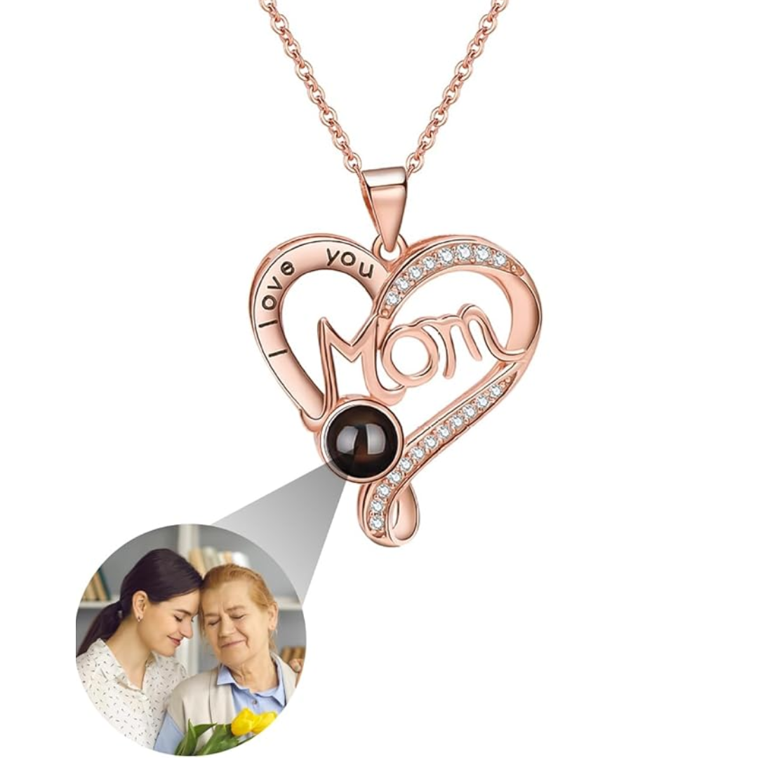 Personalized Projection Necklace Gift for Mom
