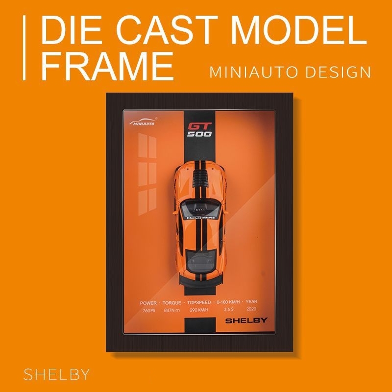 1:32 Car Model Photo Frame 3D Hanging Painting Alloy Car Model 3D Ornaments