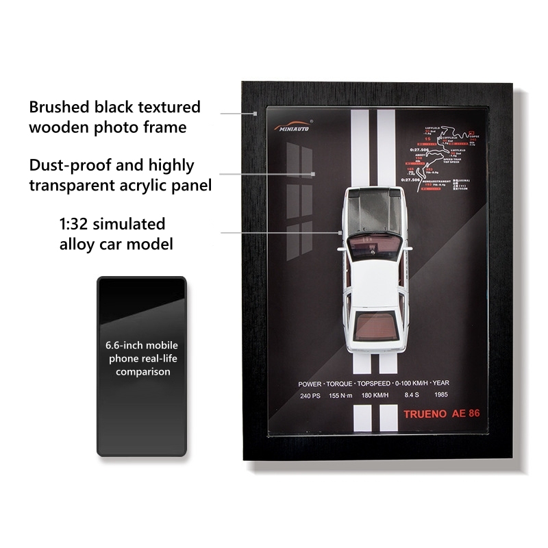 1:32 Car Model Photo Frame 3D Hanging Painting Alloy Car Model 3D Ornaments