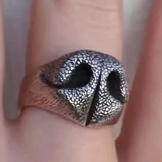 Dog Nose Ring DIY Ring Jewelry Opening Adjustable Creative Personalized Gift for Pet Lover