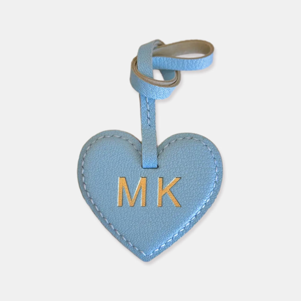 Personalized Genuine Leather Heart Bag Charm, Custom Purse Accessories, Cute Bag Charm, Gifts For Friends/Bridesmaids/Mom