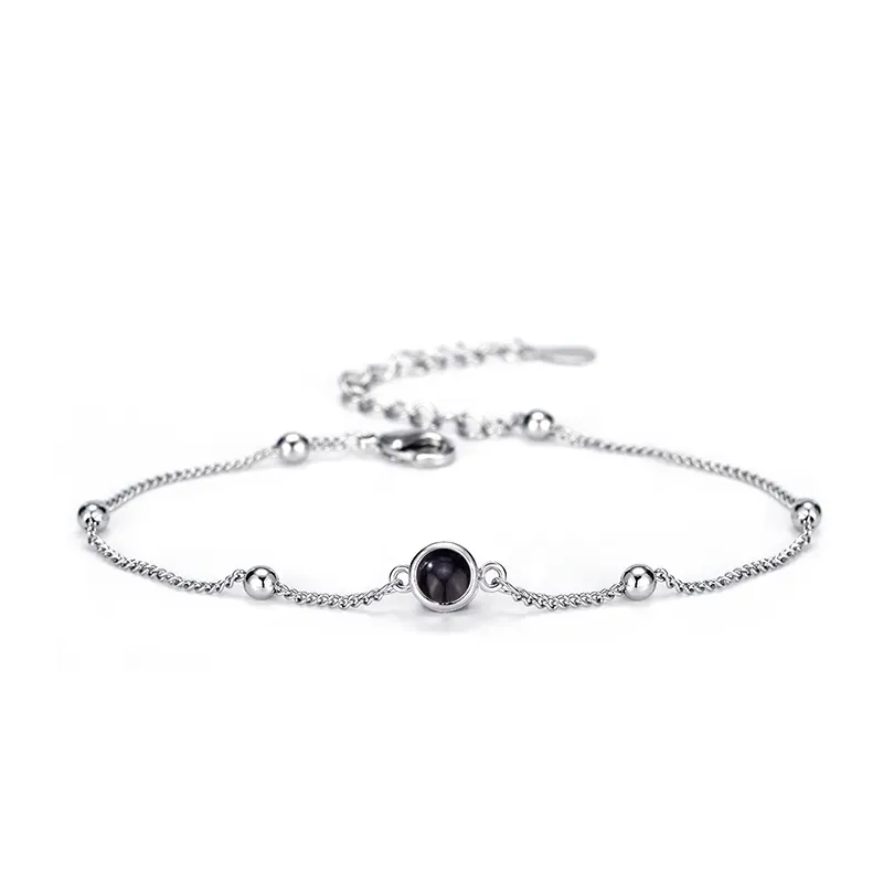Custom Projection Picture Bracelet with Real Rose Bear Gift box Rose Shaped Necklace Gift Box Jewellery Gift Box - soufeelus