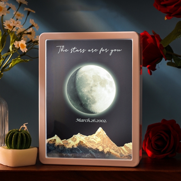 Customized Moon Phase Ornaments Moon Phase Mirror Lights Bluetooth Speakers Gifts For Girlfriends Anniversary Gifts Birthday Gifts