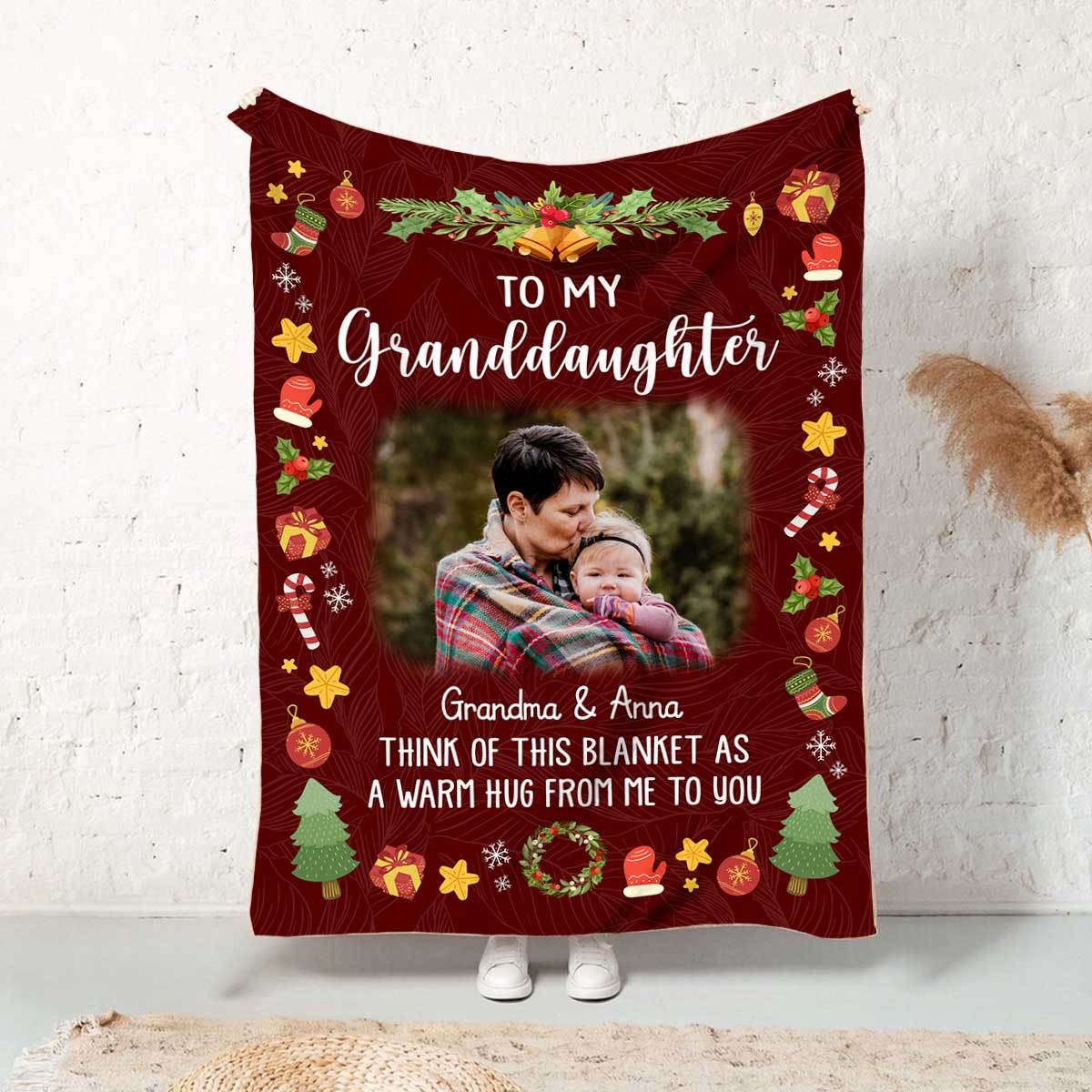 To My Granddaughter Blanket, Granddaughter Blanket, Personalized Gift For Granddaughter From Grandma, Christmas Blanket For Granddaughter