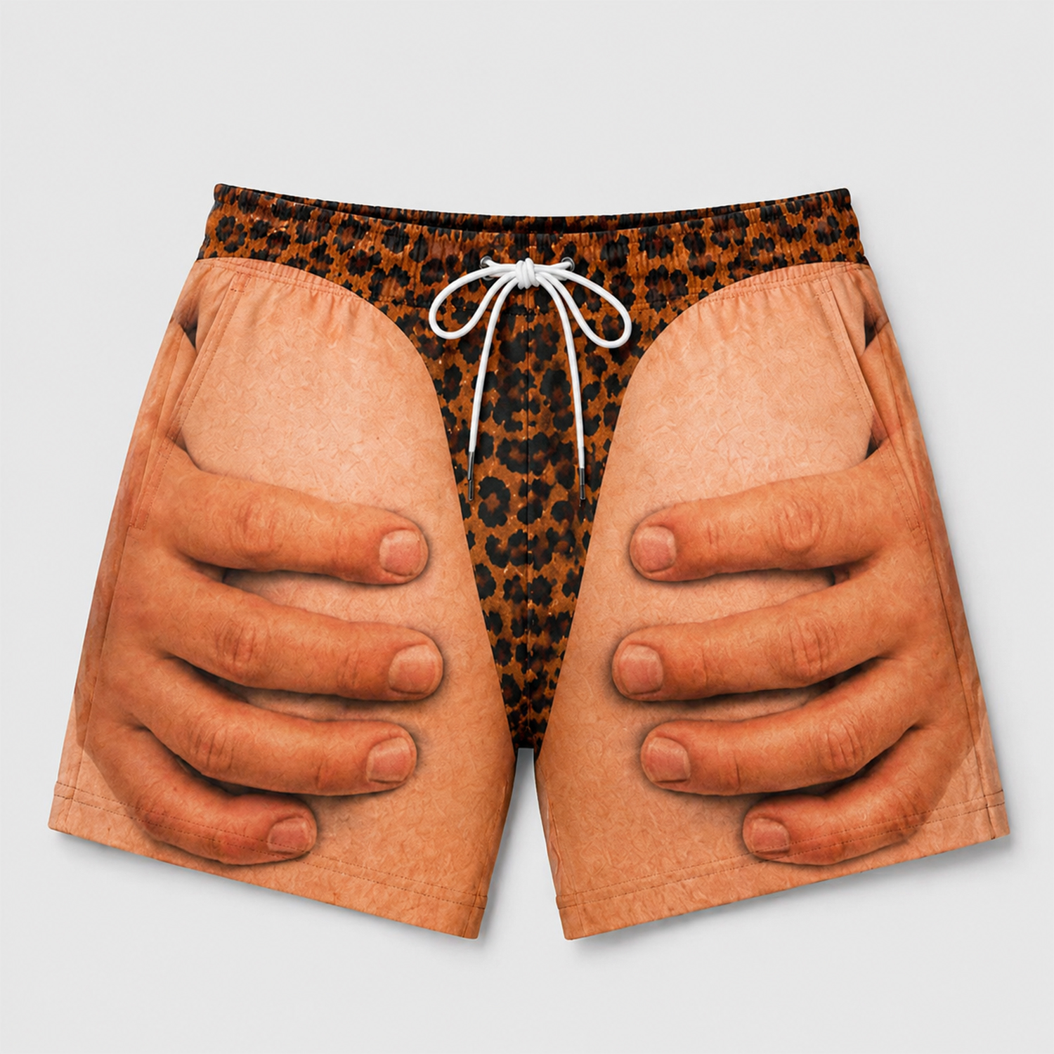Funny 3D Printed Mens Swim Trunks Hilarious Optical Illusion Swim Shorts Beachwear for Men Novelty Board Shorts Gag Gift - soufeelus
