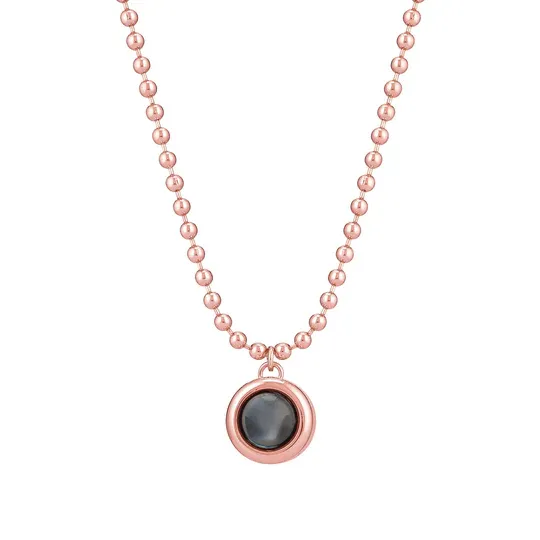 Personalized Ball Shot Photo Necklace Projection Gem Necklace Anniversary Gifts for Her