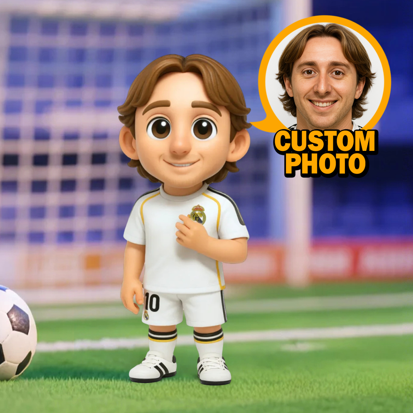 Personalized Ligue 1 Player Statue – 3D Printed Soccer Fan Gift