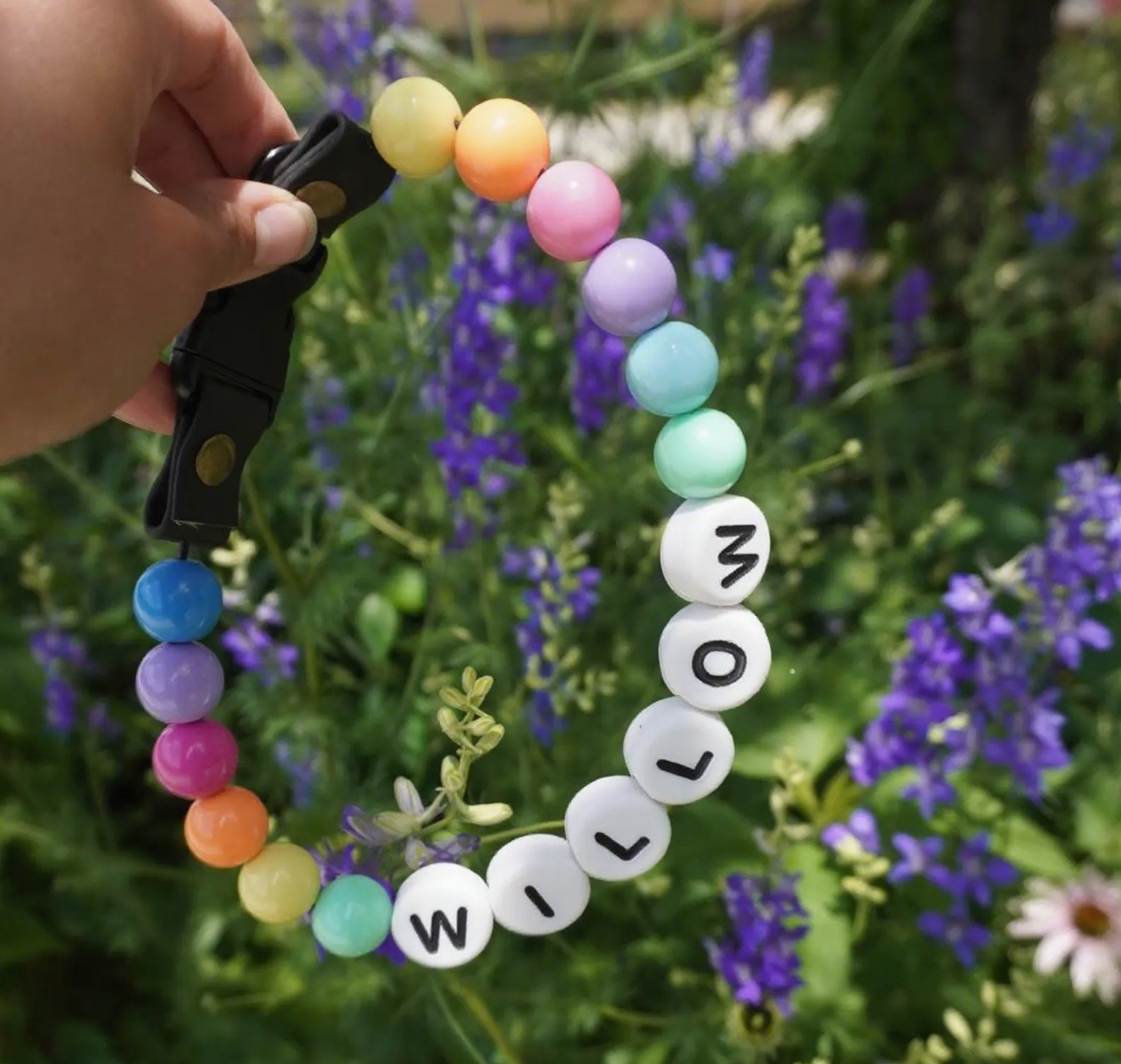 Personalized Name Beaded Dog Collar with Friendship Bracelet