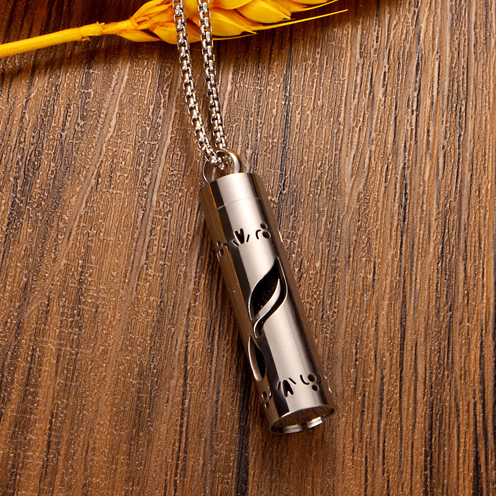 Perfume Diffuser Necklace Essential Oil Aromatherapy Stainless Steel Necklace Vertical Fragrance Pendant Necklace