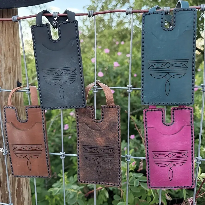 Custom Engraved Leather Boot Wallet – Snap Strap Western Boot Wallet, Hands-Free Rodeo & Concert Boot Strap Wallet