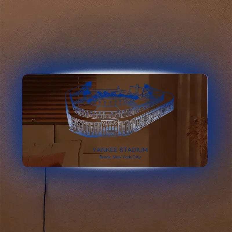 Citi Field Mirror Light Custom Your Favorite Team Slogan Personalized Gift for Sport Lover - Giftlab