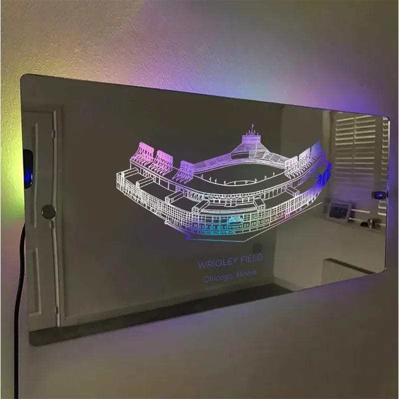 Citi Field Mirror Light Custom Your Favorite Team Slogan Personalized Gift for Sport Lover - Giftlab