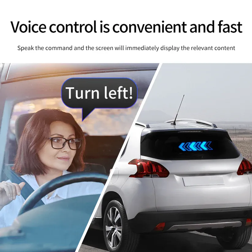 Truck Devil Eye Soft Screen Light Truck Car Eye Light Dynamic Led Flexible Screen Window Warning Light